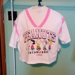 Peanuts Jr short sleeve cropped tee